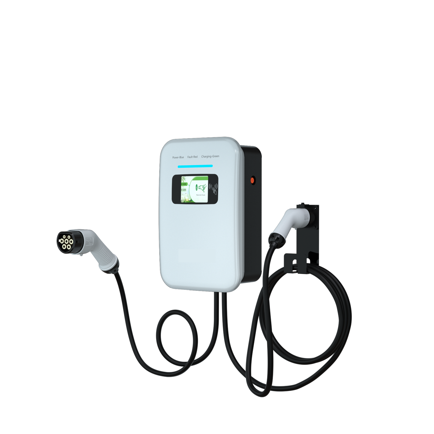 13211 1 nastenna nabijecka pro elektromobily elvix wbac 4947 t2 2 kabely 11kw 5m rfid nabijeci stanice ev