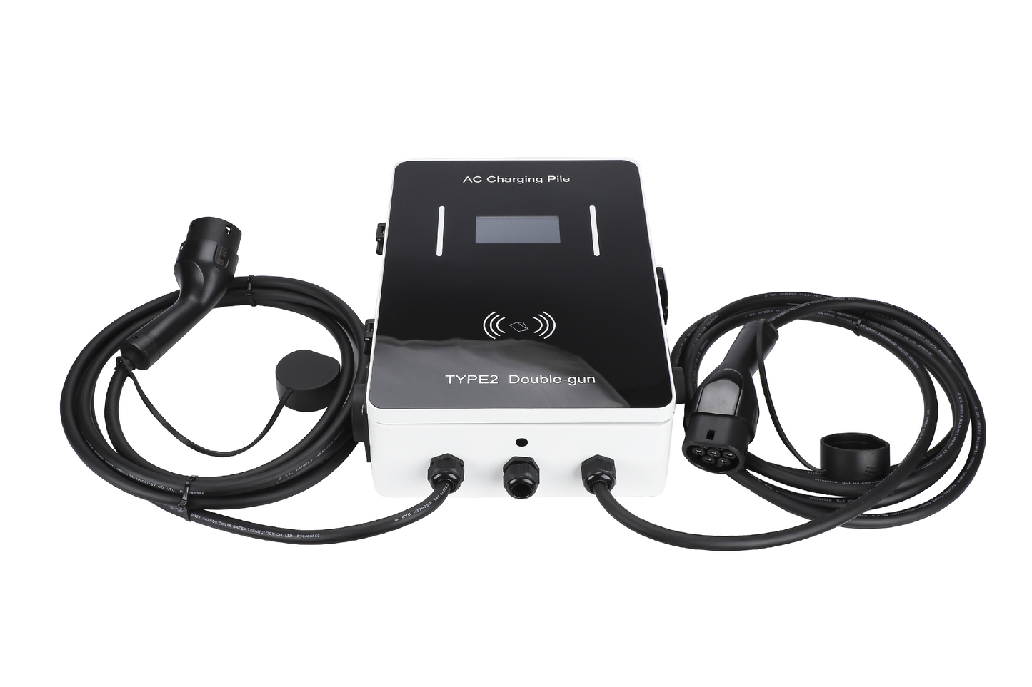 13244 1 nastenna nabijecka pro elektromobily elvix wbac 4930 t2 2 kabely 22kw 5m rfid app nabijeci stanice ev