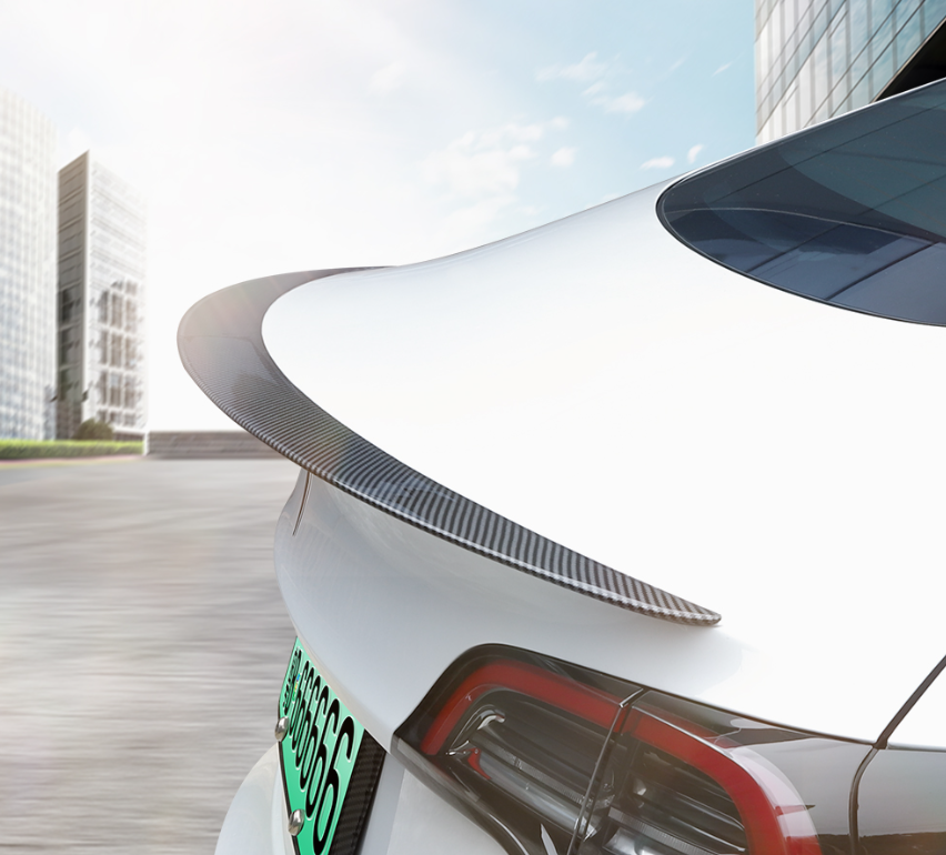 Tail Wing Elvix for Tesla Model Y (ABS with Carbon Fiber Texture)