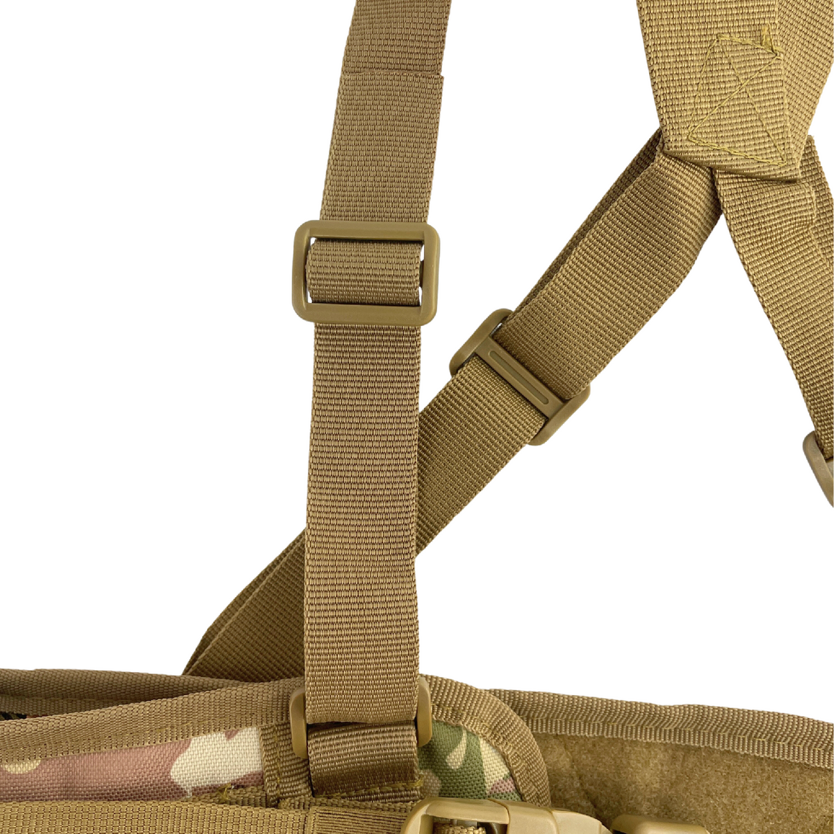 Tactical belt with suspenders and MOLLE attachment system Belt5 Straps Camo