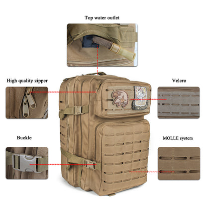 Tactical backpack 40 L with Molle Laser Cut system (BPT9-40) Coyote