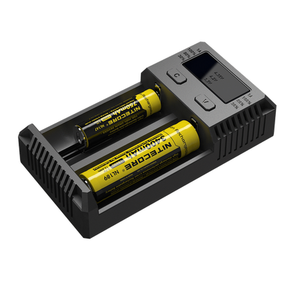 NITECORE i2 NEW inteligentna ładowarka – dwa niezależne kanały, ładowanie akumulatorów Li-Ion, Ni-MH, Ni-Cd, 12/230 V
