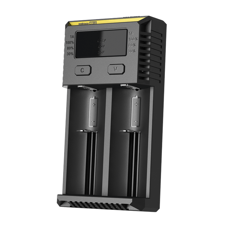 NITECORE i2 NEW inteligentna ładowarka – dwa niezależne kanały, ładowanie akumulatorów Li-Ion, Ni-MH, Ni-Cd, 12/230 V