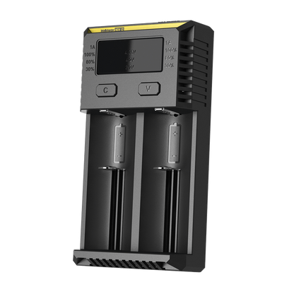 NITECORE i2 NEW inteligentna ładowarka – dwa niezależne kanały, ładowanie akumulatorów Li-Ion, Ni-MH, Ni-Cd, 12/230 V