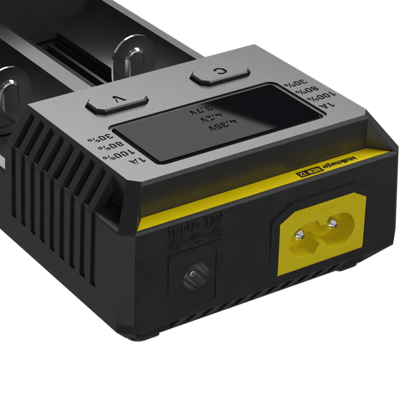 NITECORE i2 NEW inteligentna ładowarka – dwa niezależne kanały, ładowanie akumulatorów Li-Ion, Ni-MH, Ni-Cd, 12/230 V