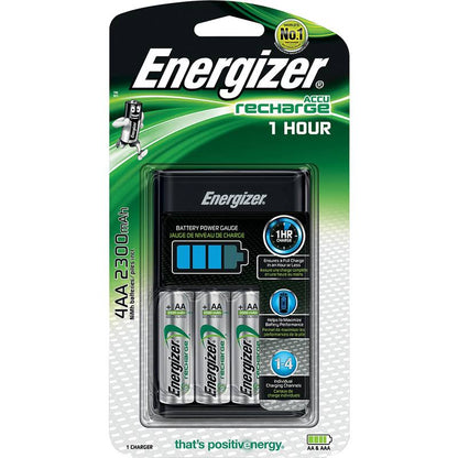 Energizer 1-hour battery charger + 4AA Extreme rechargeable batteries 2300 mAh