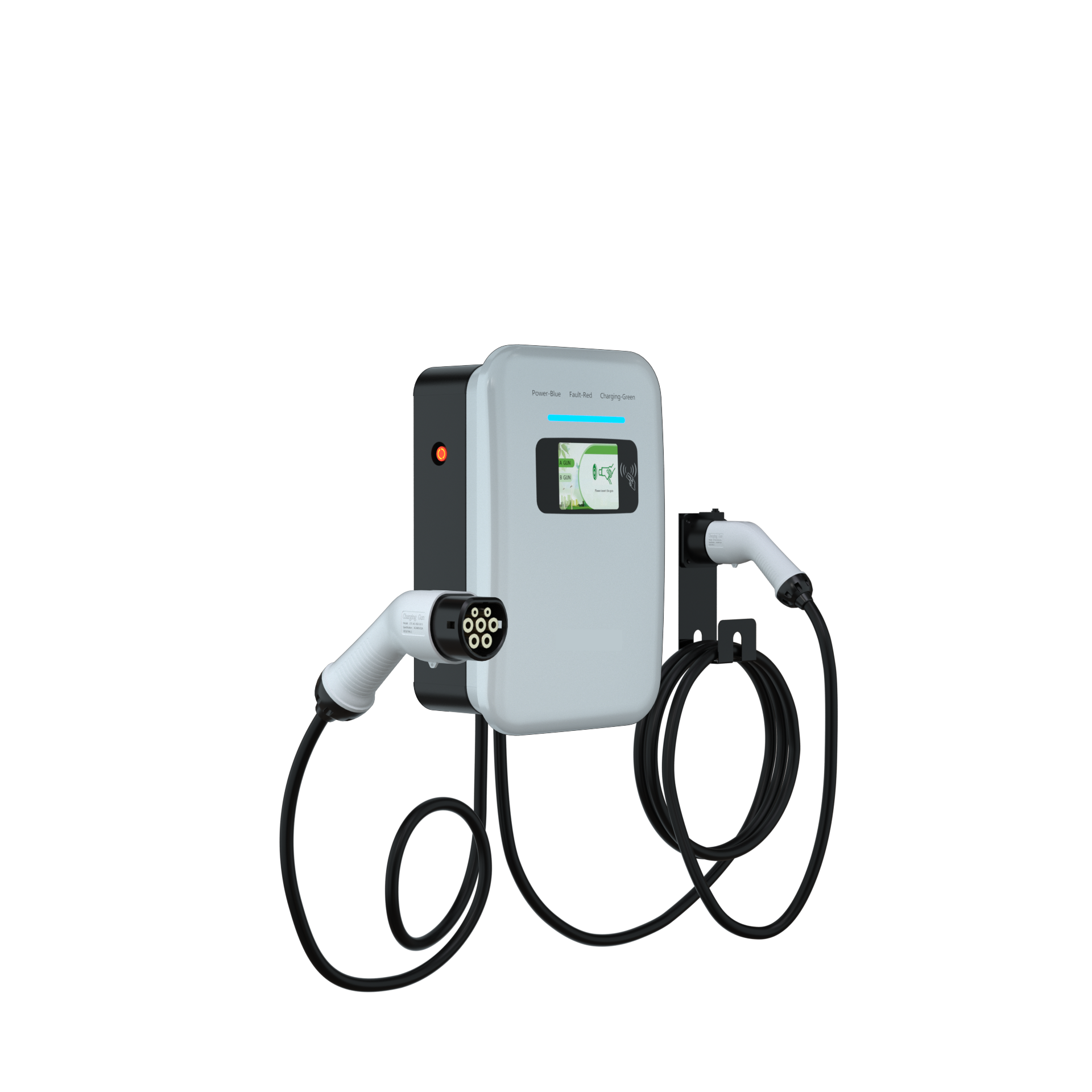 13211 2 nastenna nabijecka pro elektromobily elvix wbac 4947 t2 2 kabely 11kw 5m rfid nabijeci stanice ev