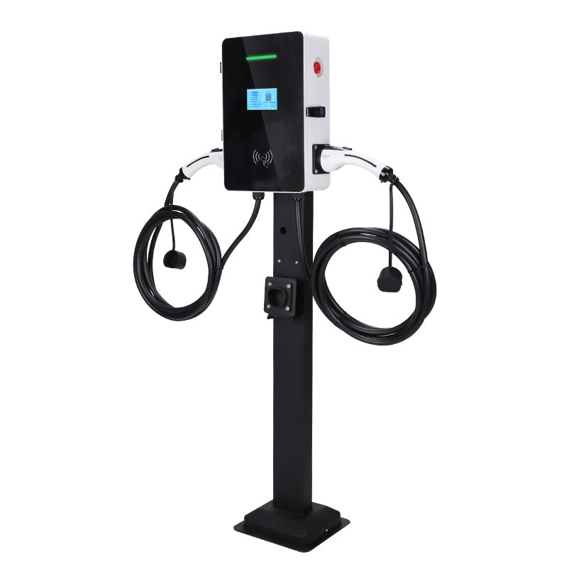 13241 2 nastenna nabijecka pro elektromobily elvix wbac 4955 t2 2 kabely 22kw 5m rfid nabijeci stanice ev