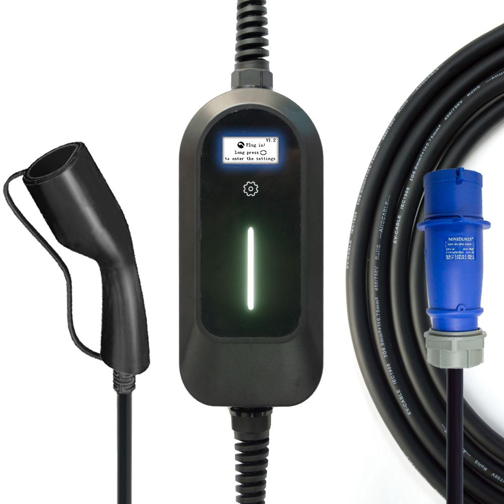 13292 2 prenosna nabijecka pro elektromobily elvix pmac 4443 t2 cee 7kw 5m app nabijeci stanice ev