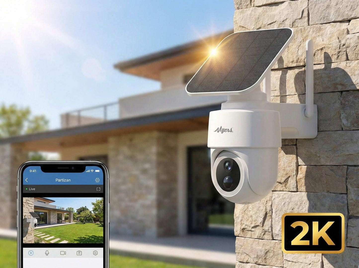 Kamera IP Solar WiFi 3MP PTZ 320° | Zewnętrzna | Bateria 5200mAh | IP65 | Audio|Aplikacja