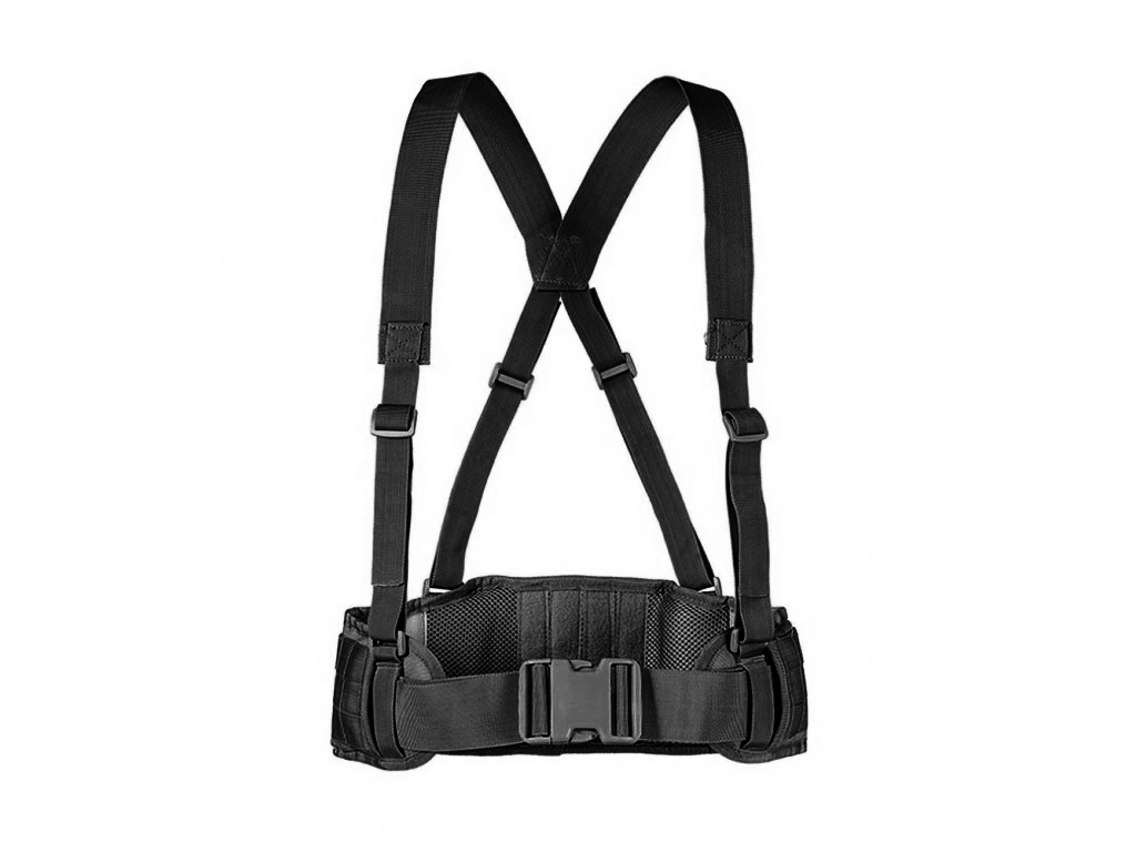 Taktyczny pas MOLLE z szelkami Partizan Tactical Black