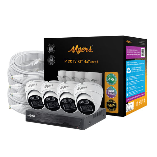 Zestaw POE Myers 8CH IP KIT 5MP 4xTurret