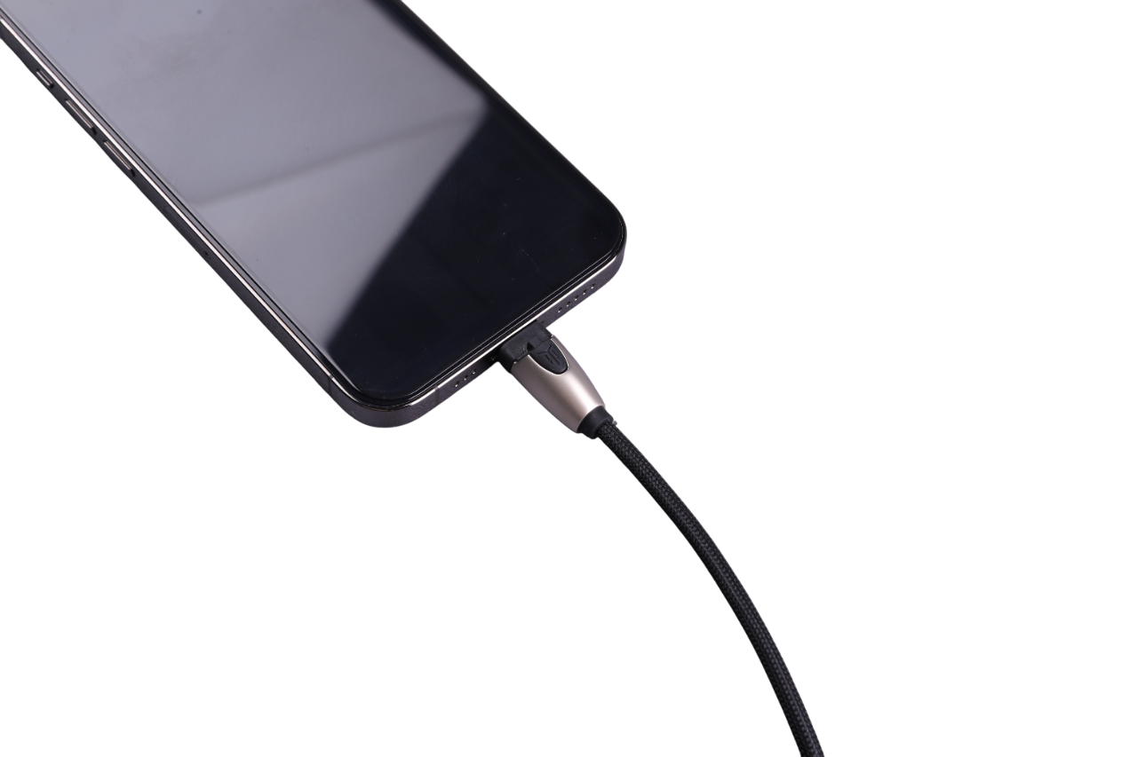 Kabel danych Elvix do Tesli Model 3/Y TYPE-C kątowy do Apple Silver