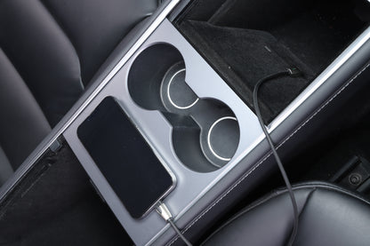 Kabel danych Elvix do Tesli Model 3/Y TYPE-C kątowy do Apple Silver