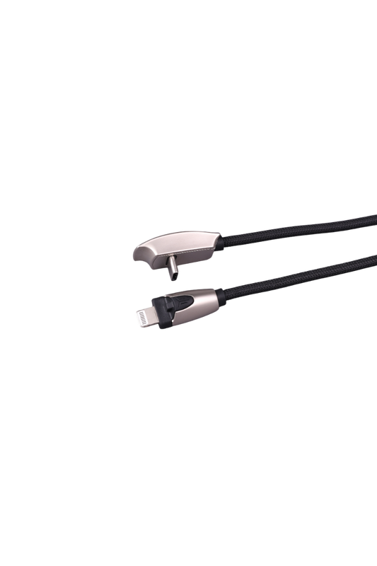 Kabel danych Elvix do Tesli Model 3/Y TYPE-C kątowy do Apple Silver