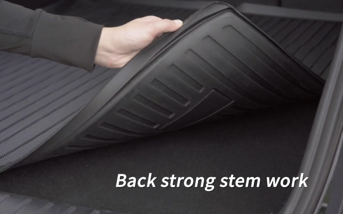 Set of Rubber Trunk Mats for the Tesla Y (3 pieces) by Elvix (Unboxed - New)