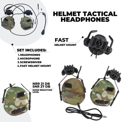 Aktywny zestaw słuchawkowy na kask Multicam