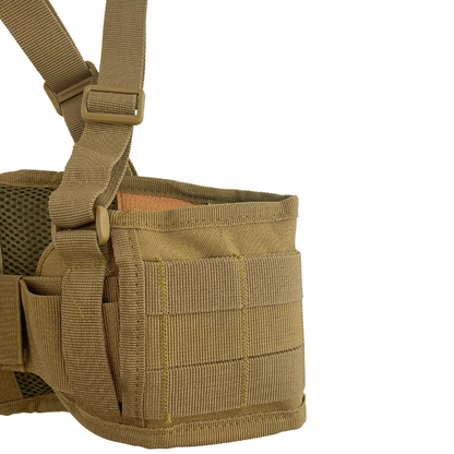 Tactical belt with suspenders and MOLLE attachment system Partizan Tactical Belt5 Straps Coyote