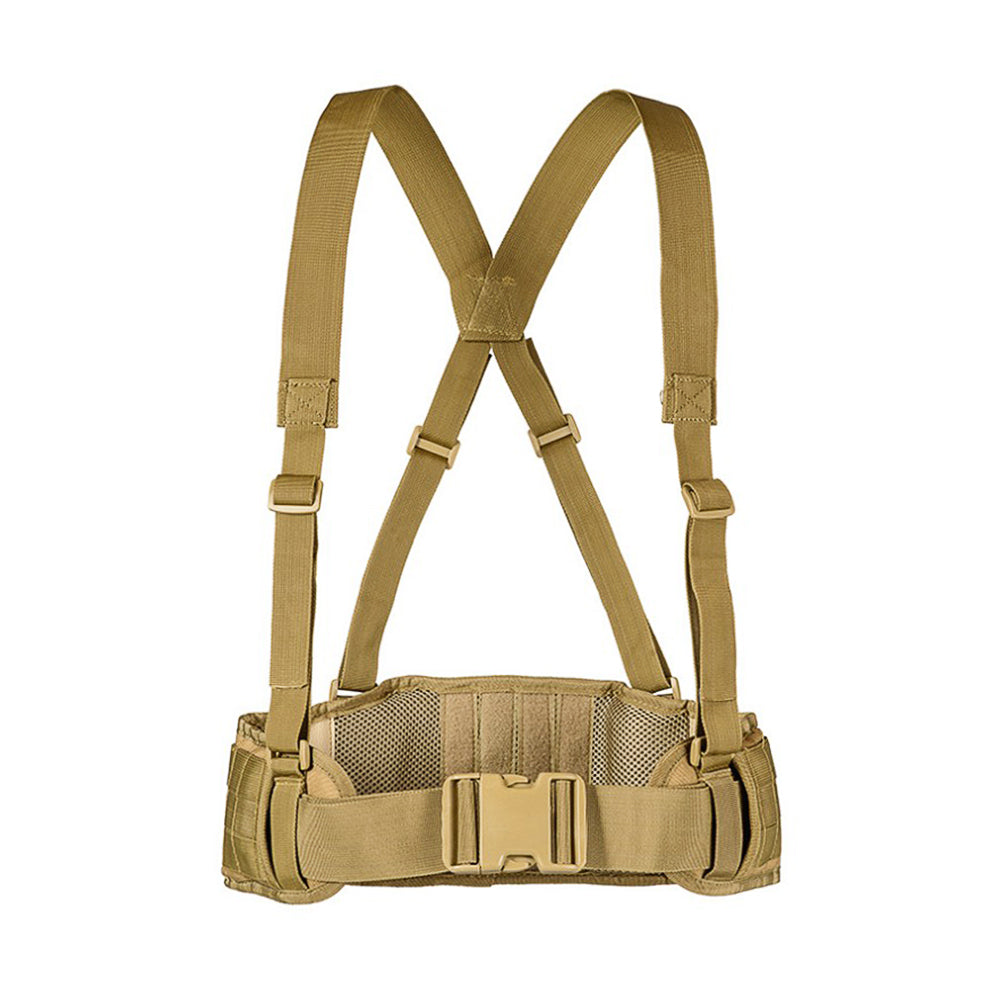 Tactical belt with suspenders and MOLLE attachment system Partizan Tactical Belt5 Straps Coyote