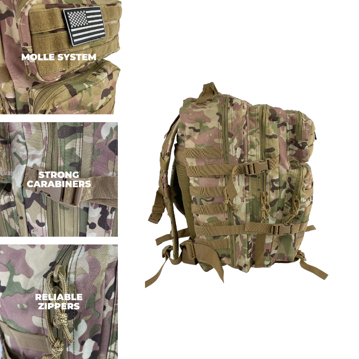 Tactical backpack 40 L with Molle system (BPT9-40) Molle ACU Pixel