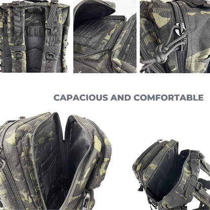 Plecak taktyczny 40 L z systemem Molle Laser Cut (BPT9-40) Camo Black