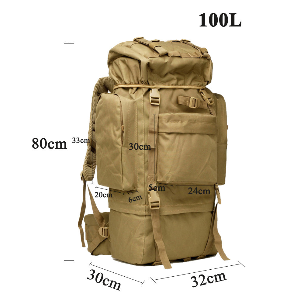 Duży plecak taktyczny 100 L (BPT10-100) Coyote