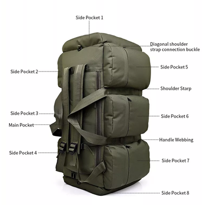 Duża torba-plecak taktyczny 90 L Partizan Tactical BT1-90 Olive