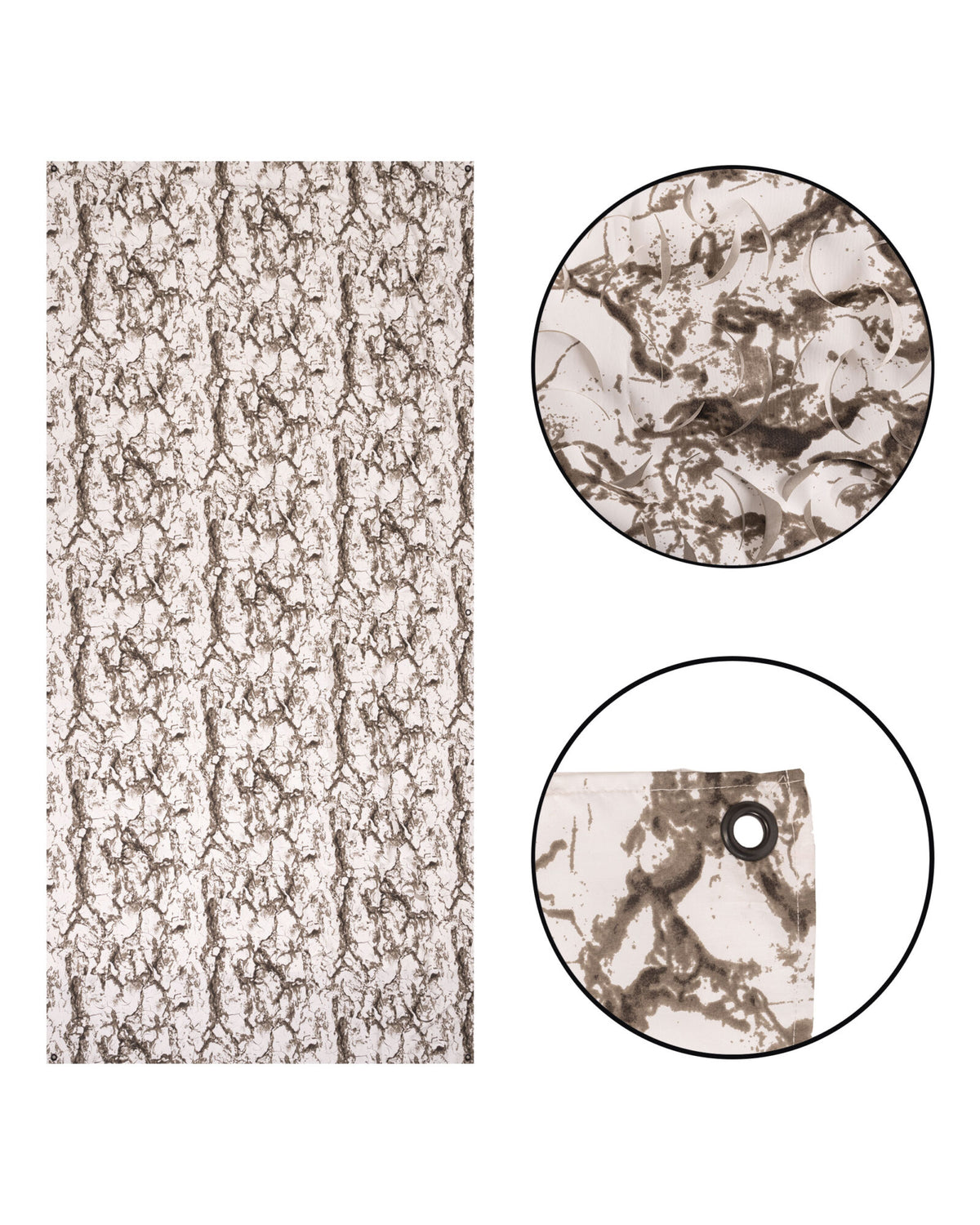 Camouflage Net MIL-TEC 1.5 x 3 m, Laser Cut, Snow Camo