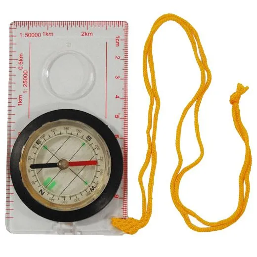 Mil-Tec Map Compass, transparent, plastic body