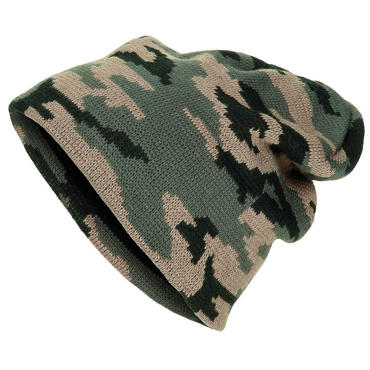 Czapka beanie z cienkiego dzianiny MFH Woodland