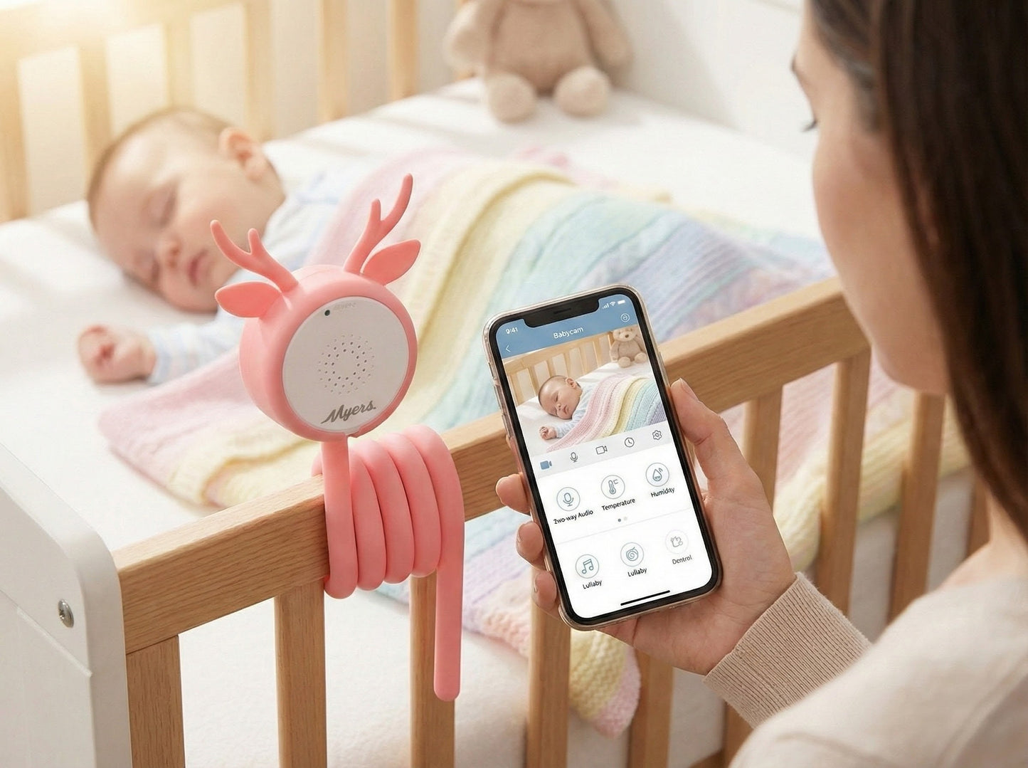 Niania Elektroniczna WiFi | 4MP 2.5K QHD |Wykrywanie Płaczu | Detekcja ruchu|Aplikacja