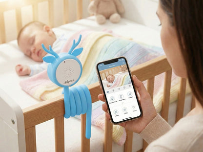 Niania Elektroniczna WiFi 4MP (2K) | Czujniki Płaczu i Temperatury | Aplikacja