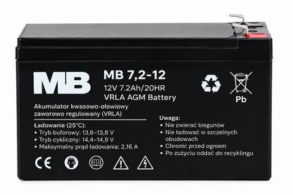 Akumulator 12V 7.2Ah